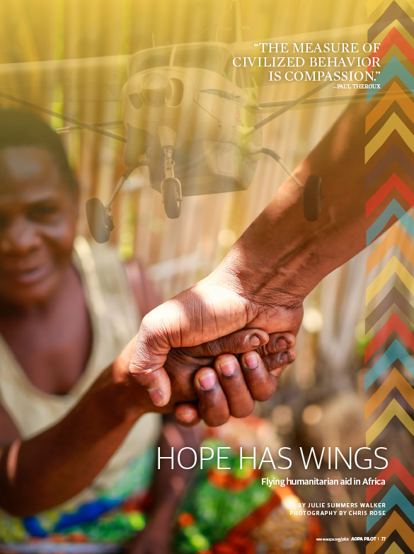 Hope Has Wings artwork, woman shaking hand